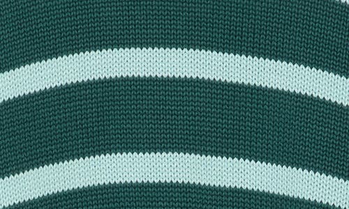 Vineyard Vines Stripe Roll Neck Cotton Sweater In Green