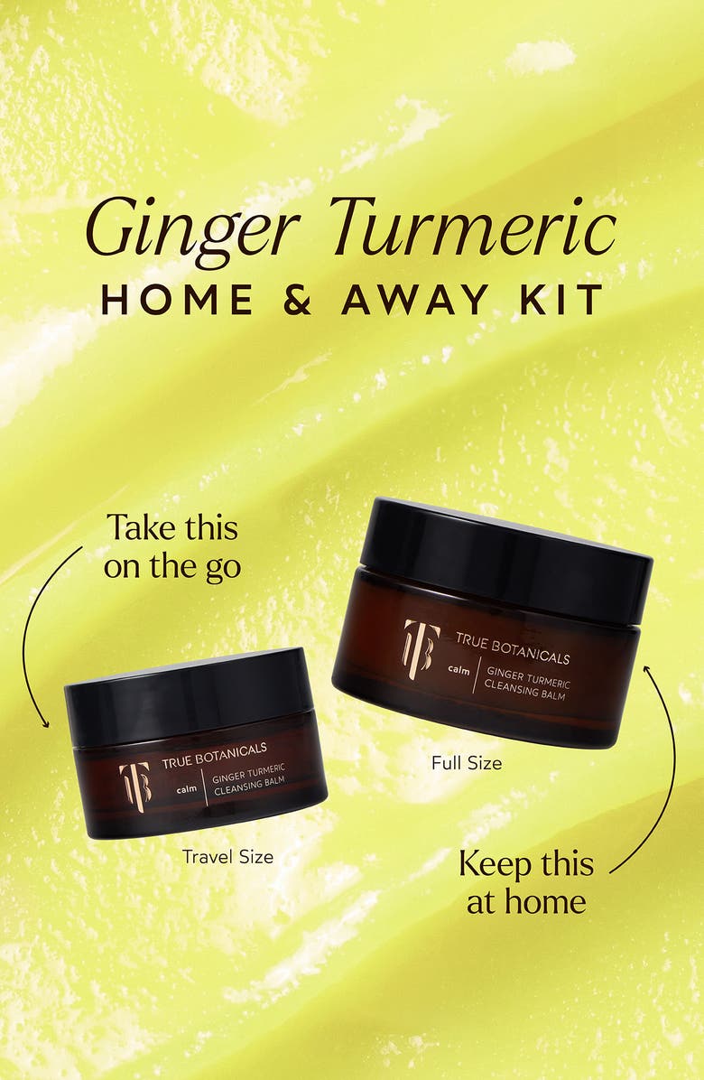True Botanicals Calm Ginger Turmeric Cleansing Balm Home & Away Duo (Limited Edition) (Nordstrom Exclusive) $67 Value, Alternate, color, 