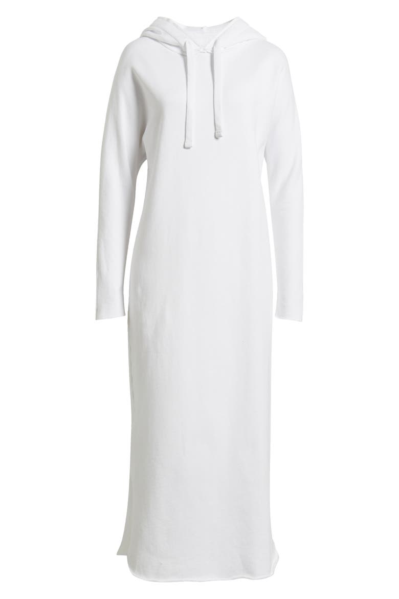 James Long Sleeve Hoodie Dress, Alternate, color, WHITE