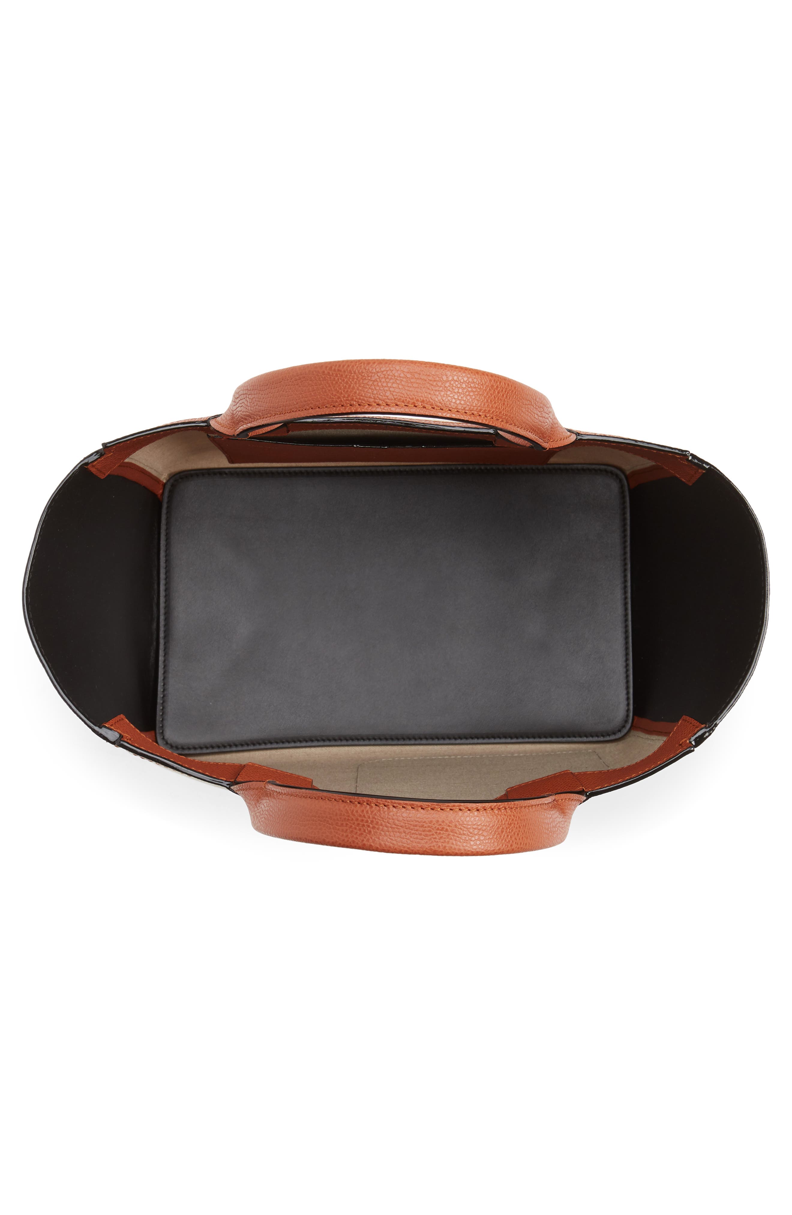 Valextra Mini Canvas & Leather Tote, Alternate, color, 