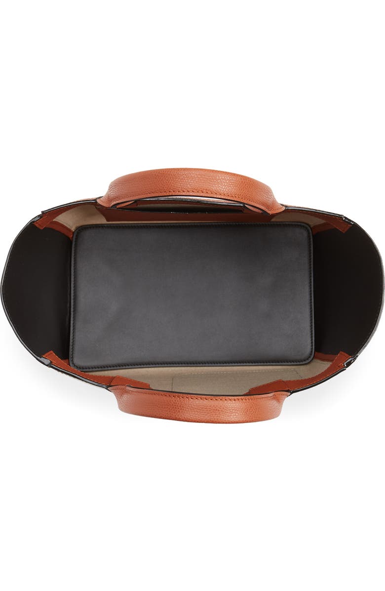 Valextra Mini Canvas & Leather Tote, Alternate, color,