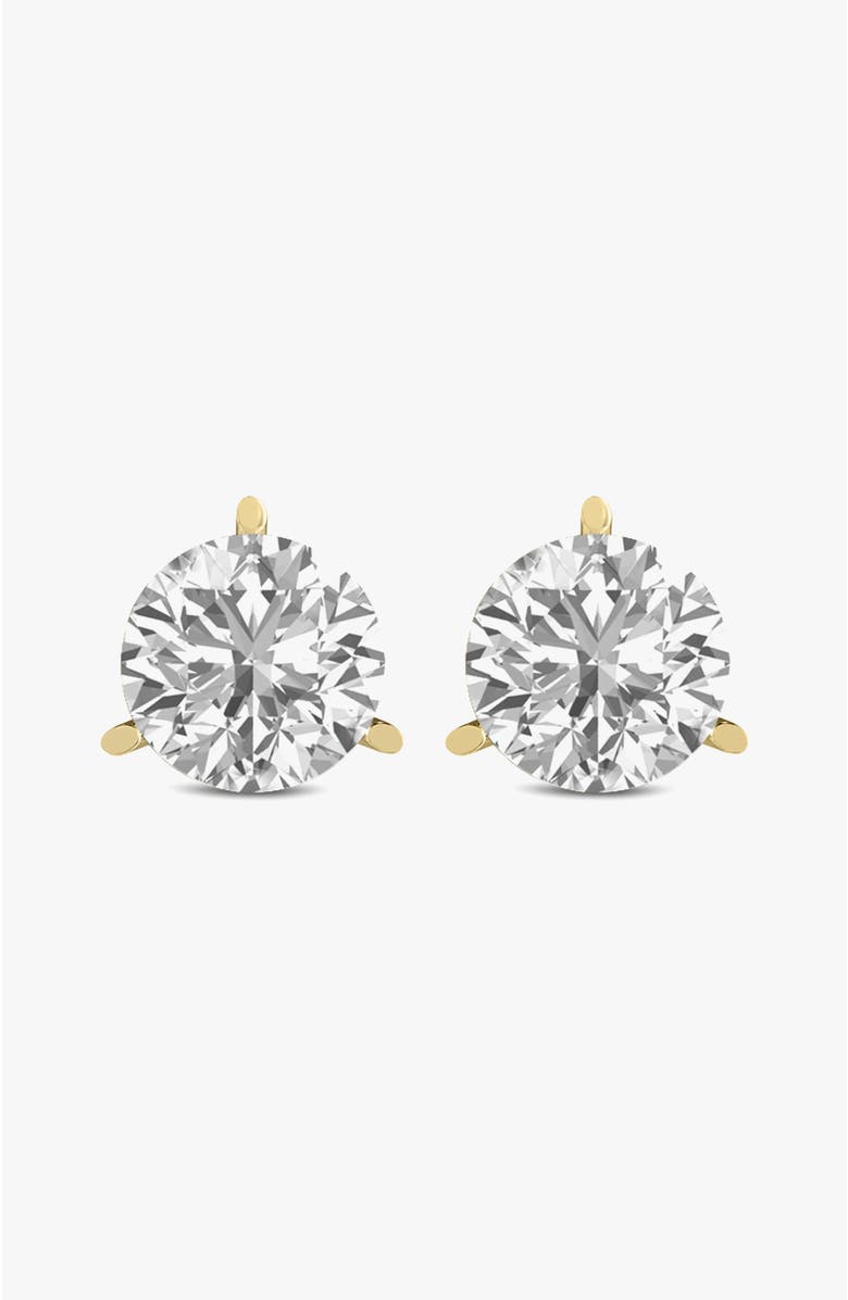 SEREIA OFFICIAL 14K Gold Essence Lab 4 Carats Diamond Earrings, Main, color, Yellow Gold