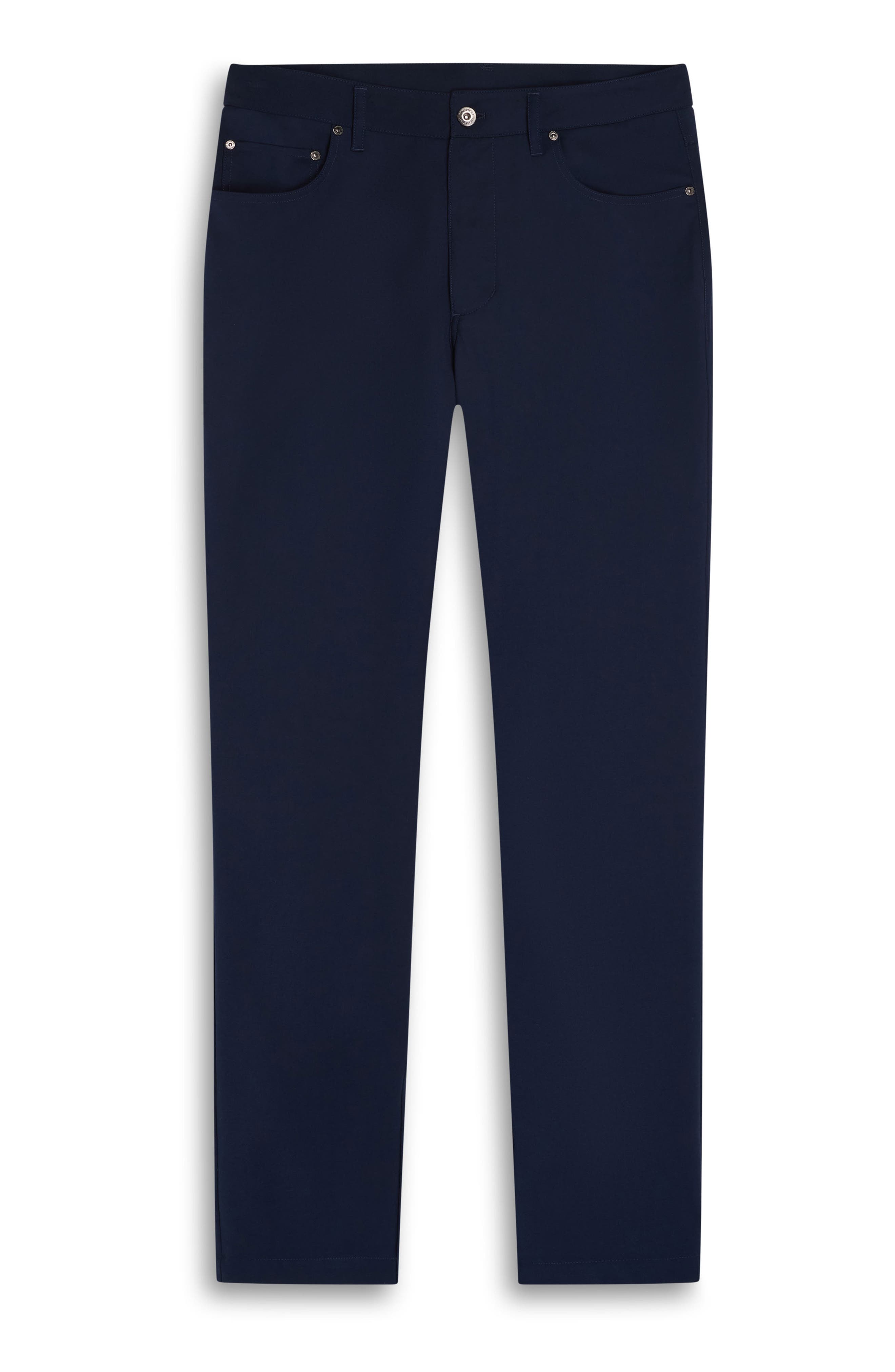 Bugatchi Travel Tech Five Pocket Pants in Navy at Nordstrom, Size 38