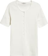 Lemaire Fitted Cotton & Linen Blend Rib Henley