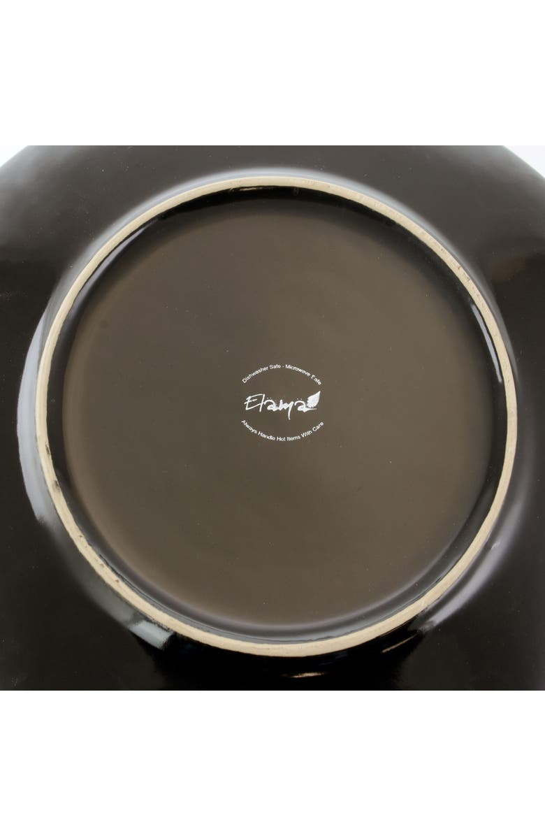 Elama Floral Accents 16 Piece Dinnerware Set, Alternate, color, Blue