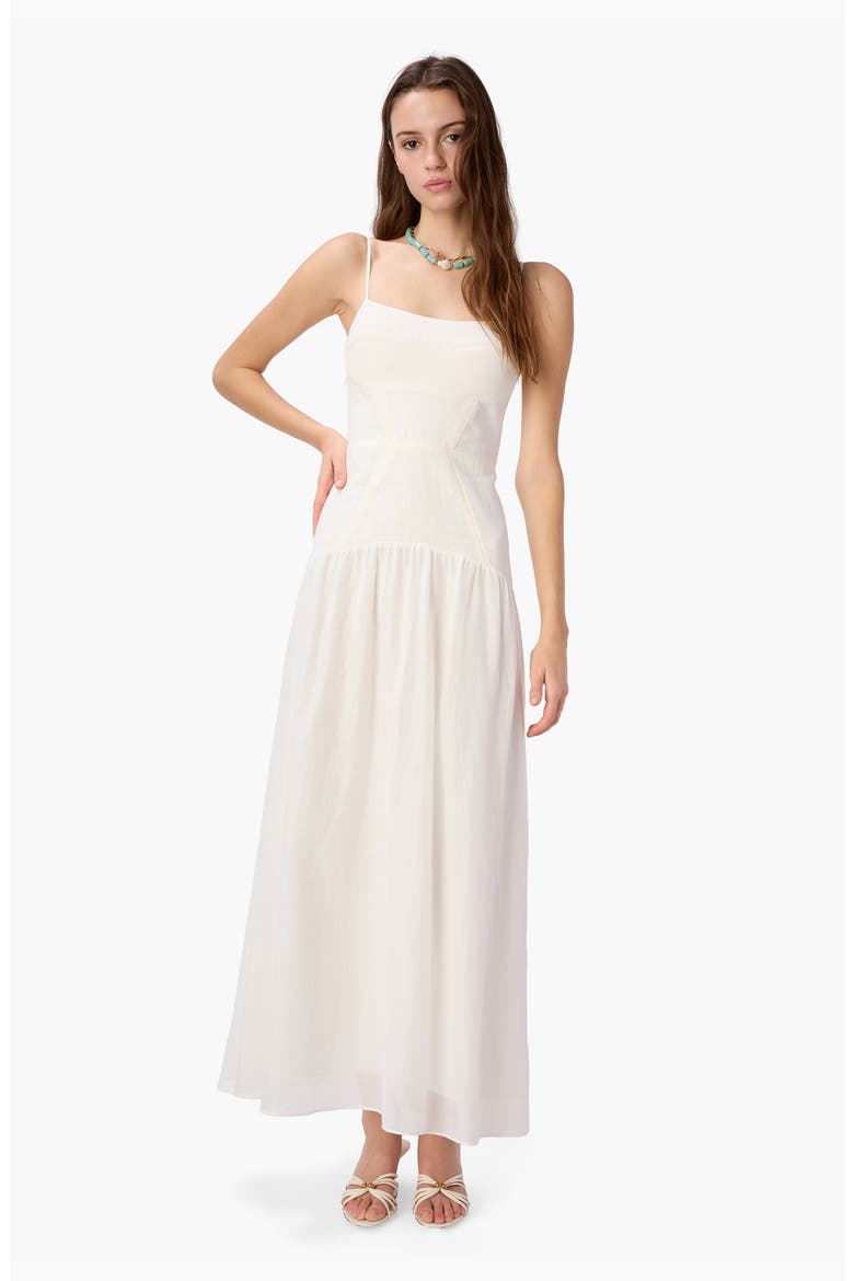 Salerno Corset Maxi Dress, Alternate, color, MACADAMIA