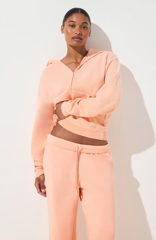 Skims French Terry Low Rise Straight Leg Pants In Pink