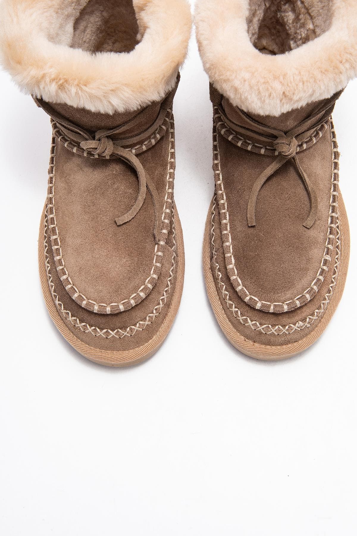 Jorel Leather Fur Lined Ankle Boot, Alternate, color, Cognac Suede Leather
