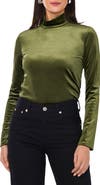 1.STATE Velvet Turtleneck Top