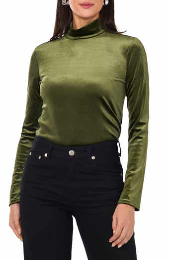 Velvet Turtleneck Top