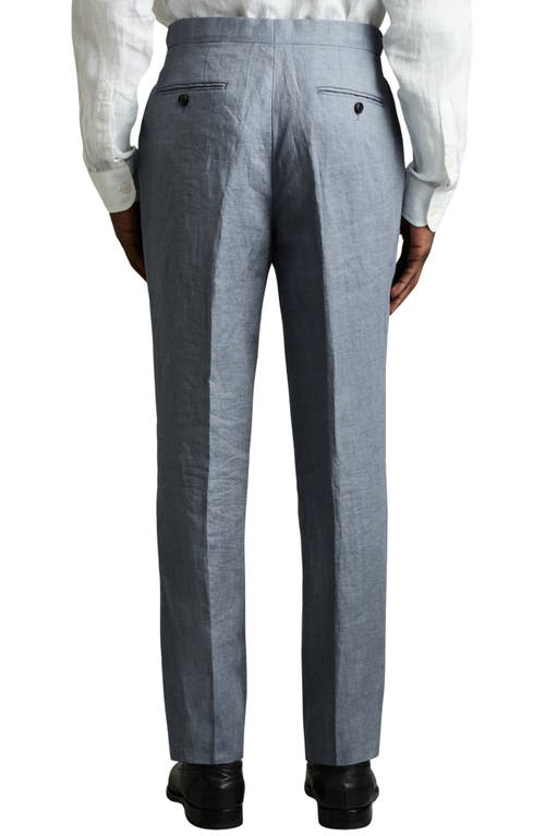 Reiss Airforce Blue Warner Linen Slim-fit Suit Trousers In Airforce Blue