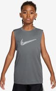 Nike Kids' Logo Dri-FIT Graphic Muscle T-Shirt