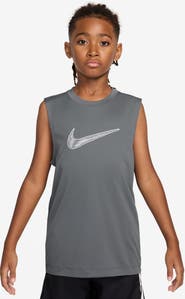 Nike Kids' Logo Dri-FIT Graphic Muscle T-Shirt