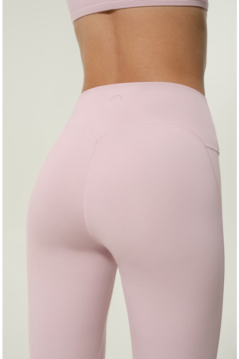 Women's Silk Contour High Rise Flared Drape Flow Leggings, Alternate, color, Pink Haze