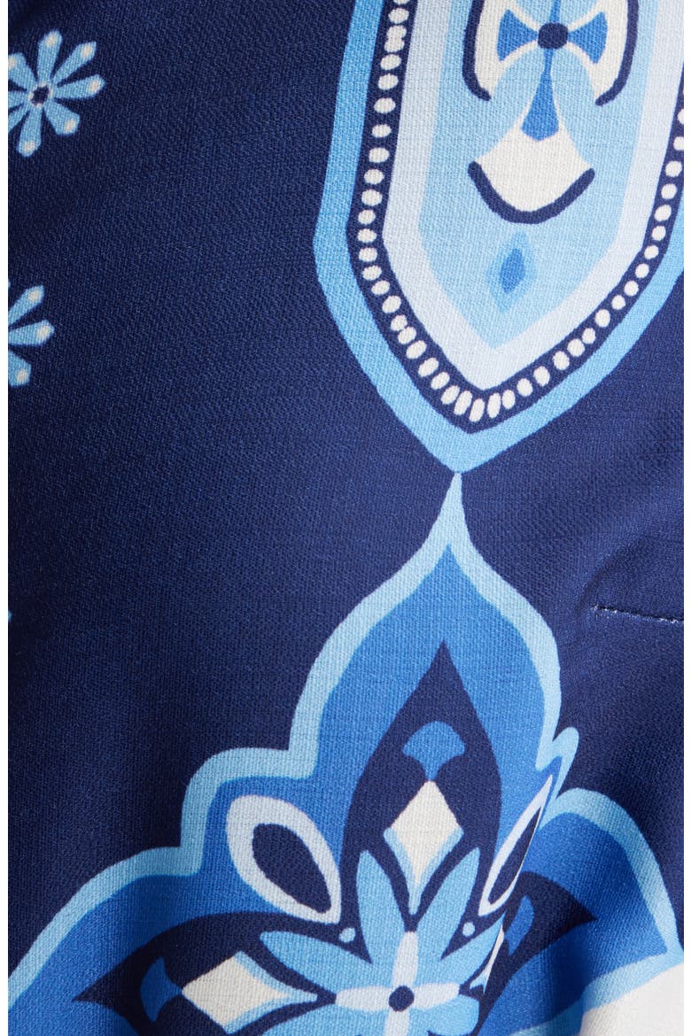 Print Tie Waist Shirtdress, Alternate, color, BLUE MULTI