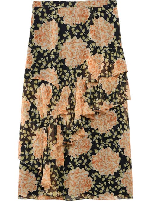 Mint Velvet Print Midi Skirt
