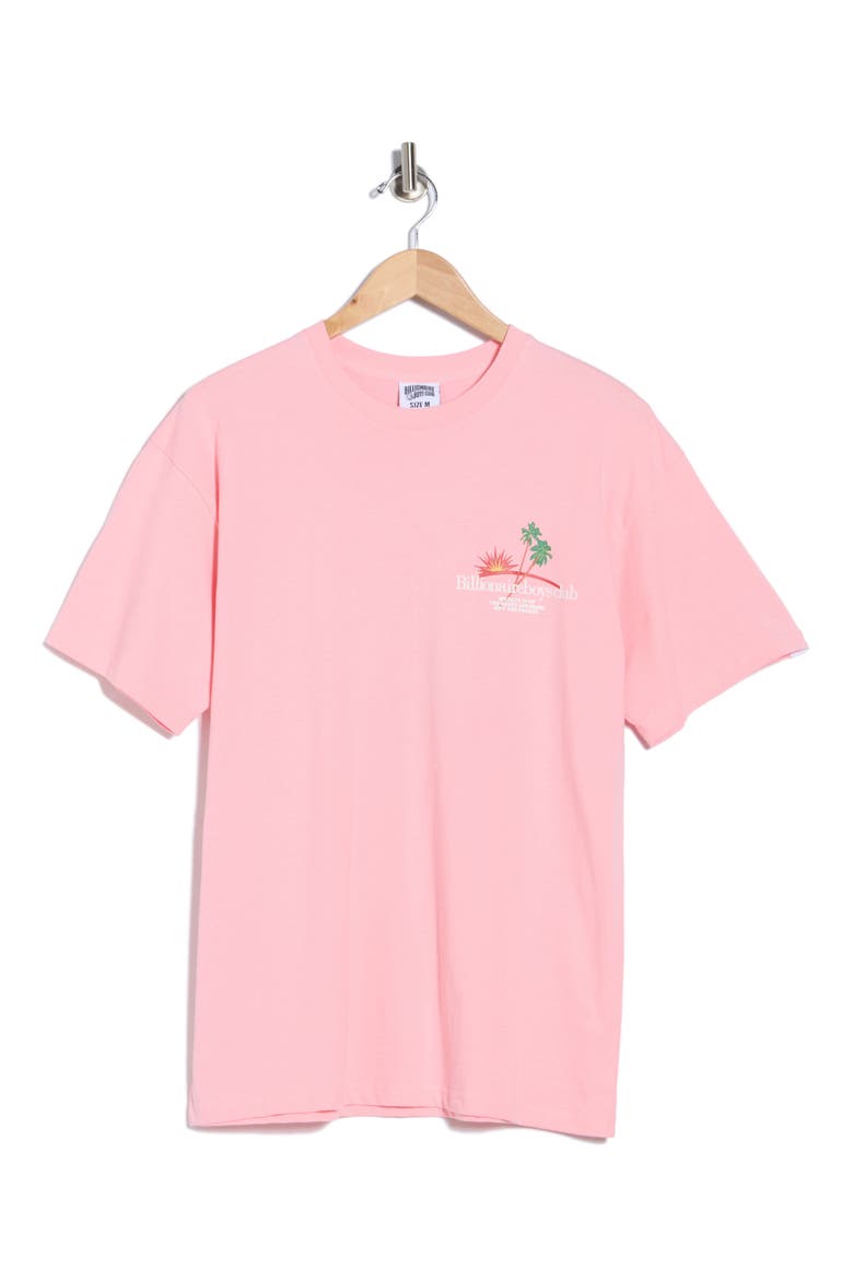Palms Cotton Graphic T-Shirt, Alternate, color, CANDY PINK