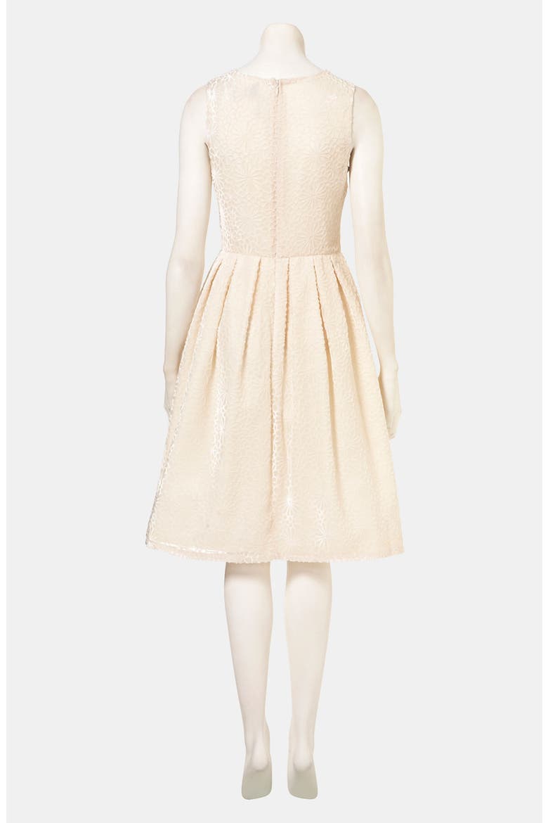 'Devore' Burnout Silk Dress, Alternate, color, NUDE
