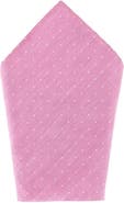 Trafalgar Churchill Chambray 12-Inch Polka Dot Linen Blend Pocket Square