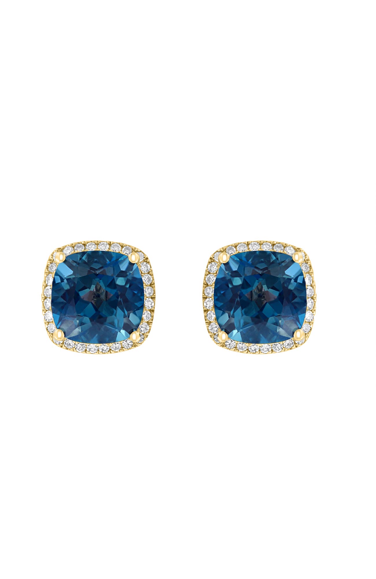 EFFY 14K Yellow Gold Midnight Ocean London Blue Topaz Earrings (Women ...