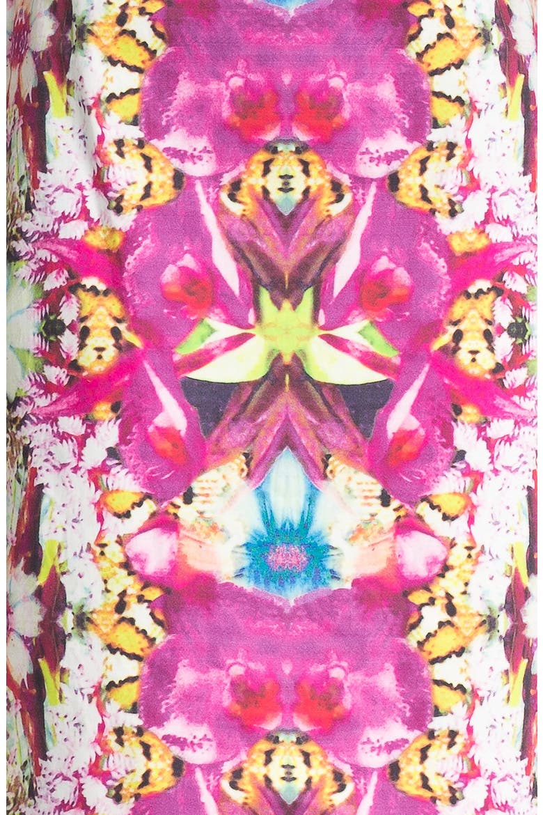 Stretch Cotton Sheath Dress, Alternate, color, VIBRANT ORCHID MULTI
