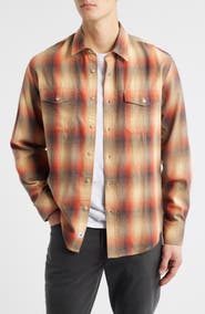 James Campbell Ranchero Modern Fit Plaid Cotton Button-Up Shirt