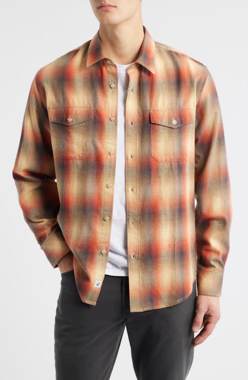 James Campbell Ranchero Trim Fit Plaid Cotton Button-Up Shirt in Pumpkin  product