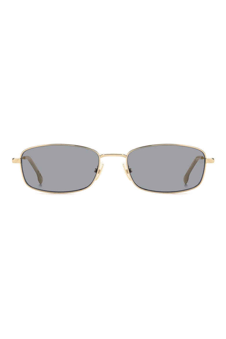55mm Rectangular Sunglasses, Main, color, GOLD WHITE MARBLE/ GREY