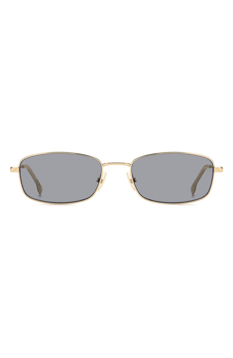 Victoria Beckham 55mm Rectangular Sunglasses, Main, color, Gold White Marble/ Grey