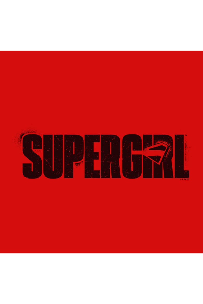 Girl's Supergirl New Spray Logo  Graphic T-Shirt, Alternate, color, Red