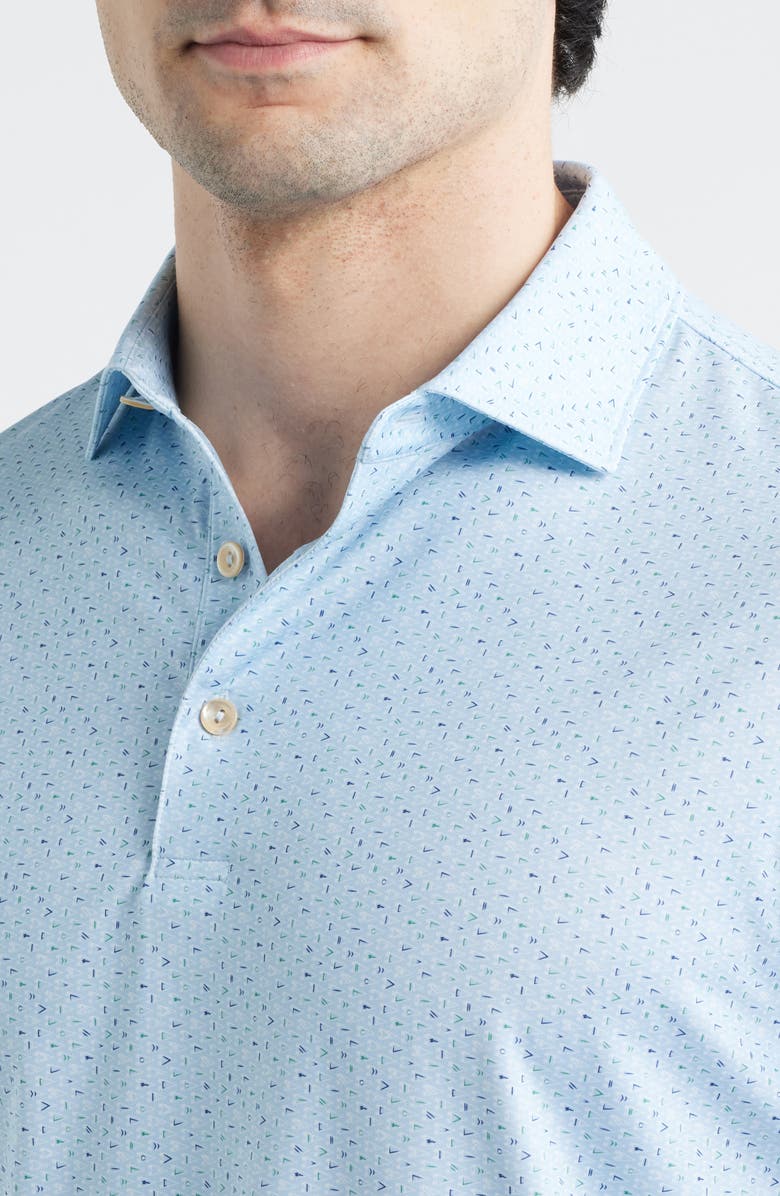 Peter Millar Pennants Performance Jersey Polo, Alternate, color, Stream Blue