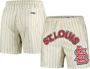 PRO STANDARD Men's Pro Standard Cream St. Louis Cardinals Pinstripe Retro Classic Woven Shorts