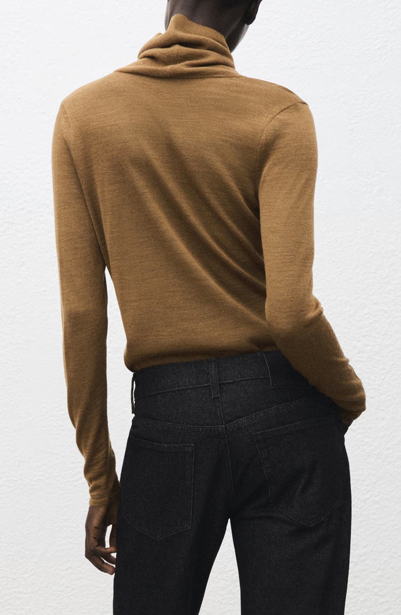 MANGO Mustasa Turtleneck Sweater, Alternate, color, Ochre