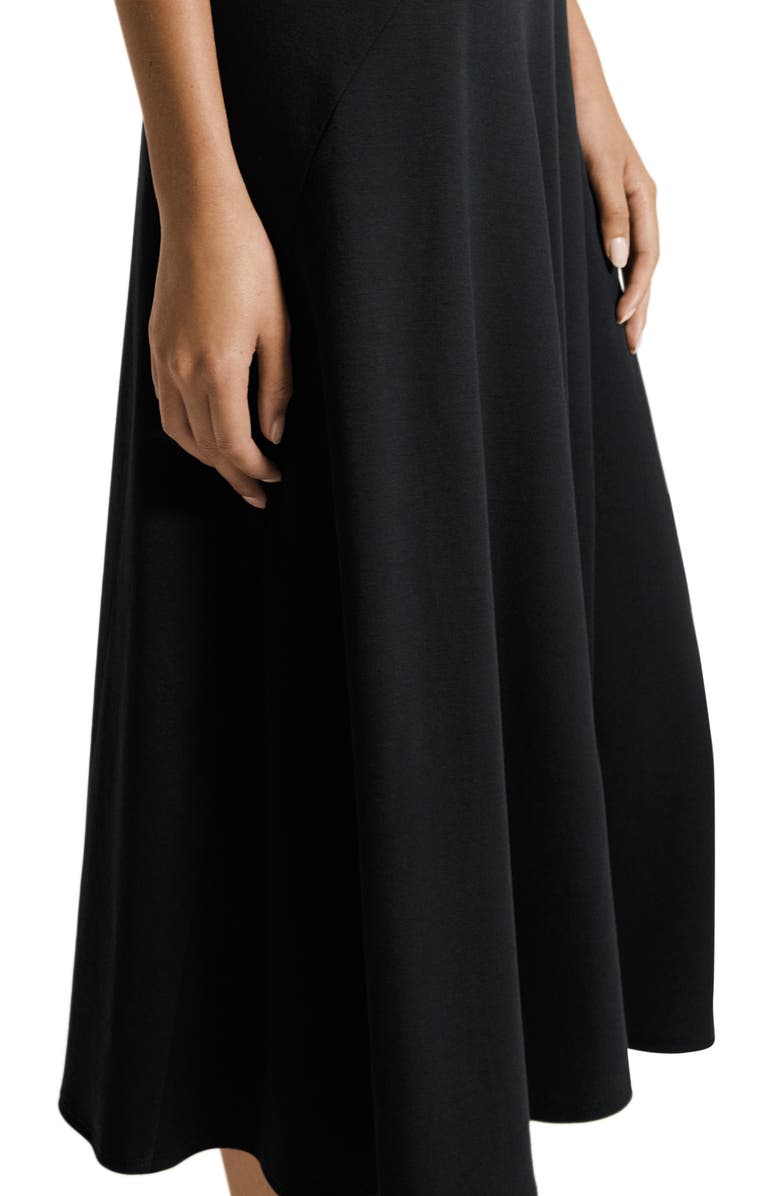 Theory V-Neck Sleeveless Cotton Midi Dress, Alternate, color,