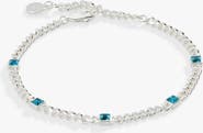 Alex and Ani March Birthstone Aquamarine Curb Chain Bracelet