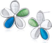 JARDIN Modern 5-Petal Floral Stud Earrings