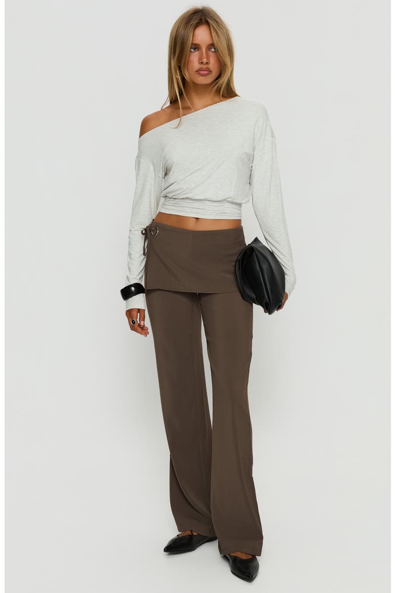 Ashlinn One-Shoulder Crop Knit Top, Alternate, color, GREY MARLE