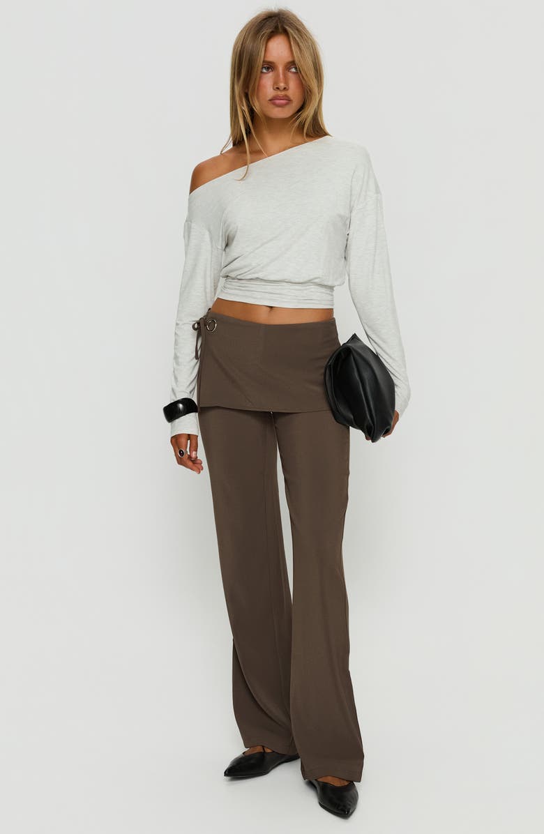 Princess Polly Ashlinn One-Shoulder Crop Knit Top, Alternate, color, 