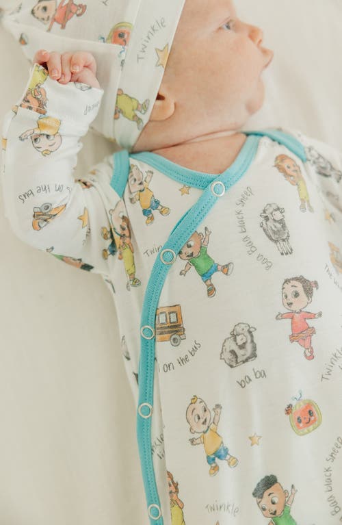 Copper Pearl Cocomelon Newborn Knotted Gown In Light Beige