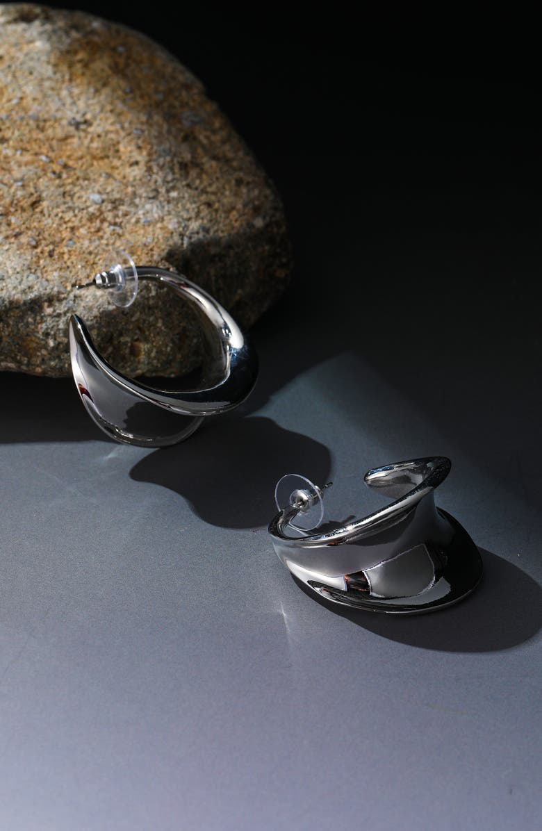 Kellery Silver Bond Statement Earrings, Alternate, color, Silver