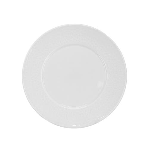 Elama Soyer 16 Piece Textu Design Double Bowl Porcelain Dinnerware Set In White