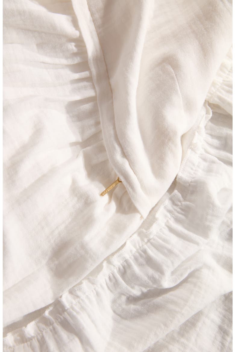 Melody Organic Cotton Gauze Maternity/Nursing Midi Dress, Alternate, color, WHITE