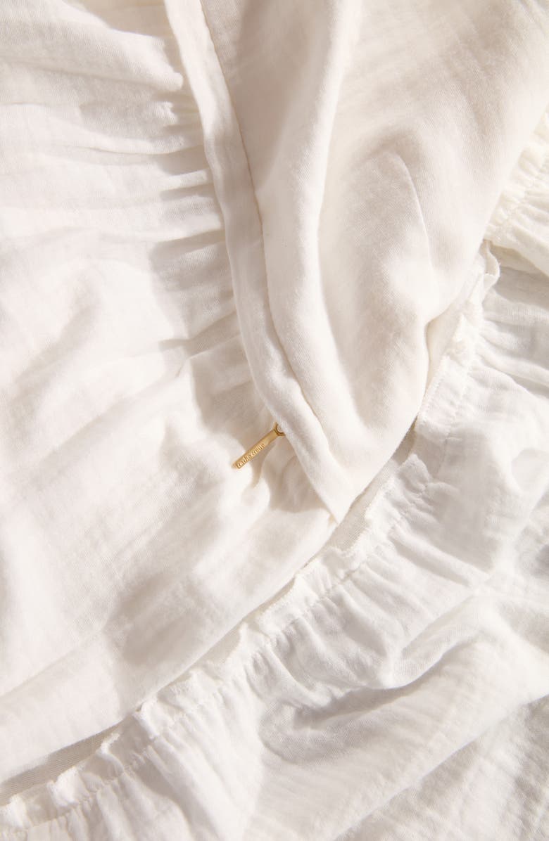 Cache Coeur Melody Organic Cotton Gauze Maternity/Nursing Midi Dress, Alternate, color, White