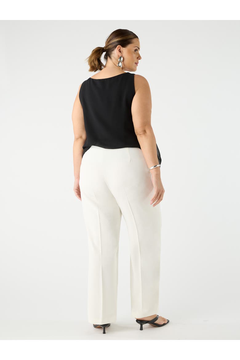 Straight Crepe Pants, Alternate, color, Ivory