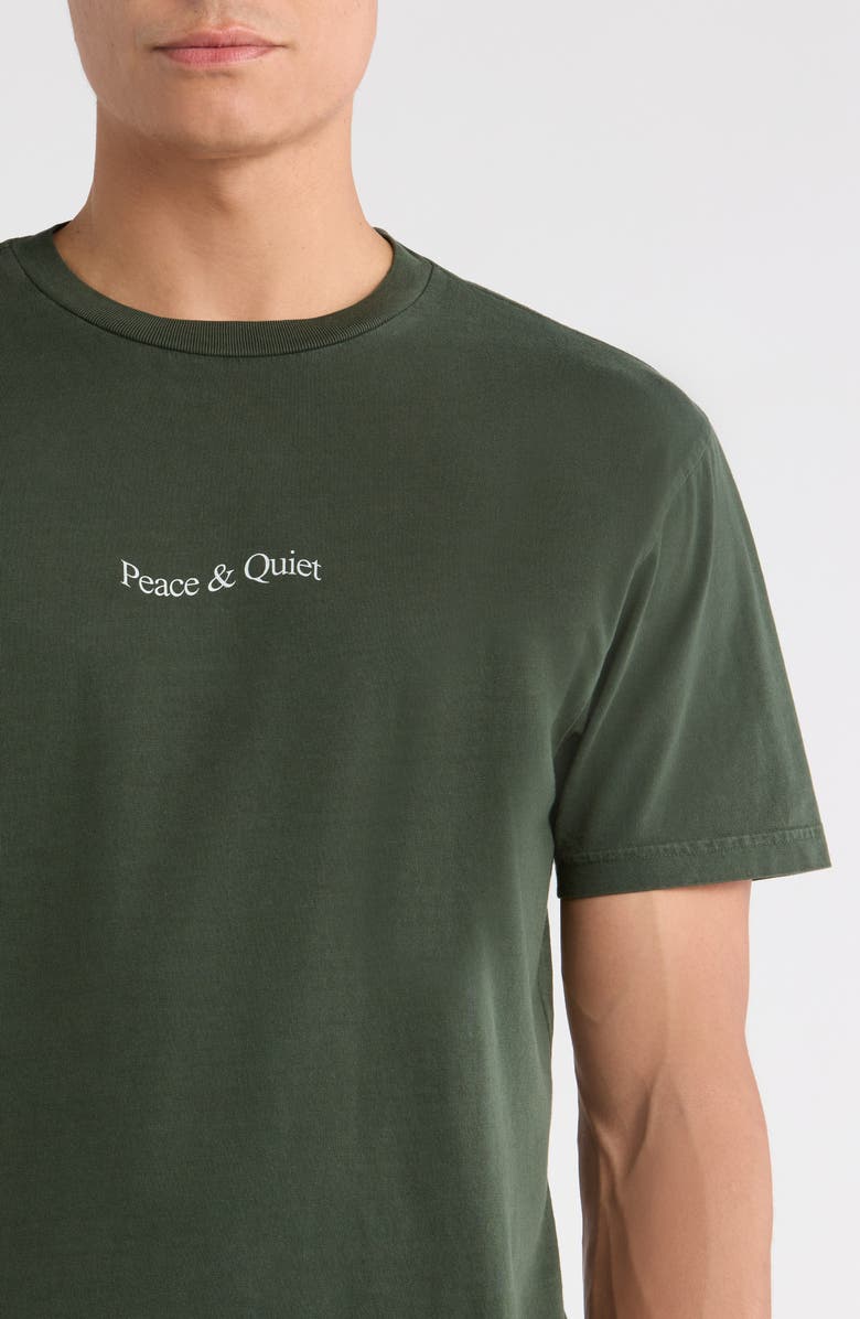 Museum of Peace & Quiet Wordmark Graphic Cotton T-Shirt, Alternate, color, Forest