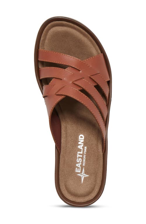 Shop Eastland Poppy Leather Wedge Sandal In Tan