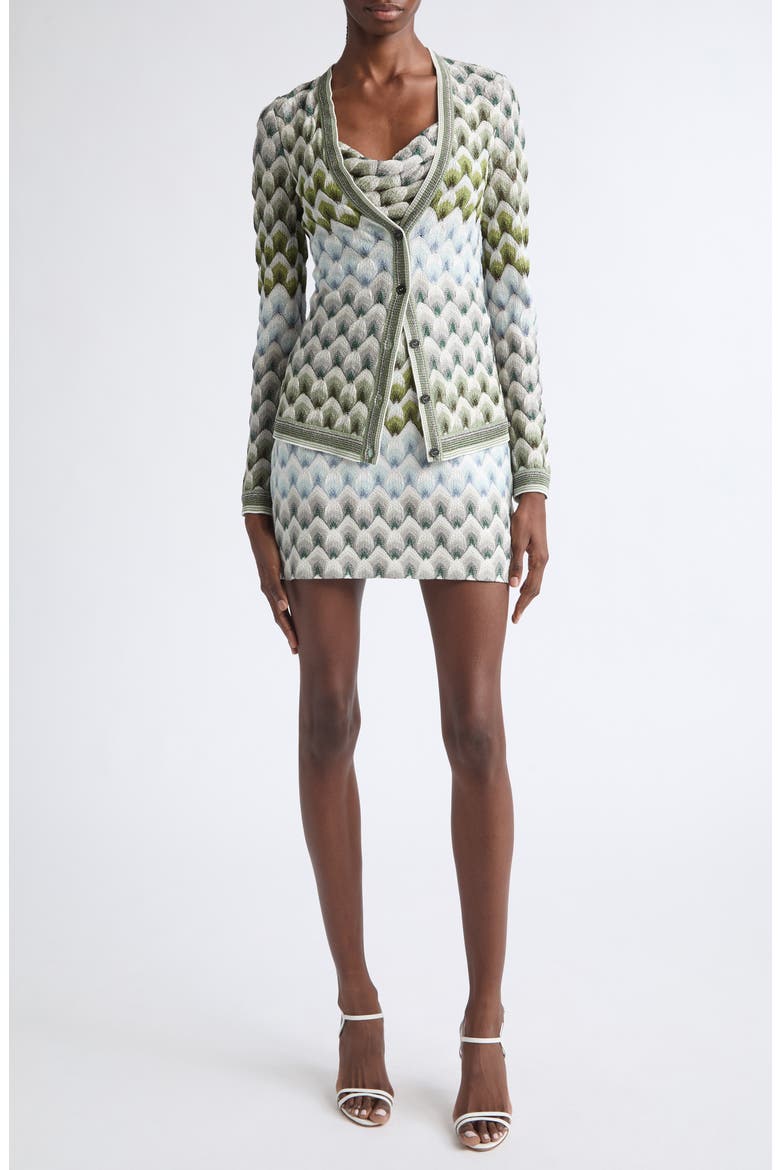 Metallic Jacquard Miniskirt, Alternate, color, S616R