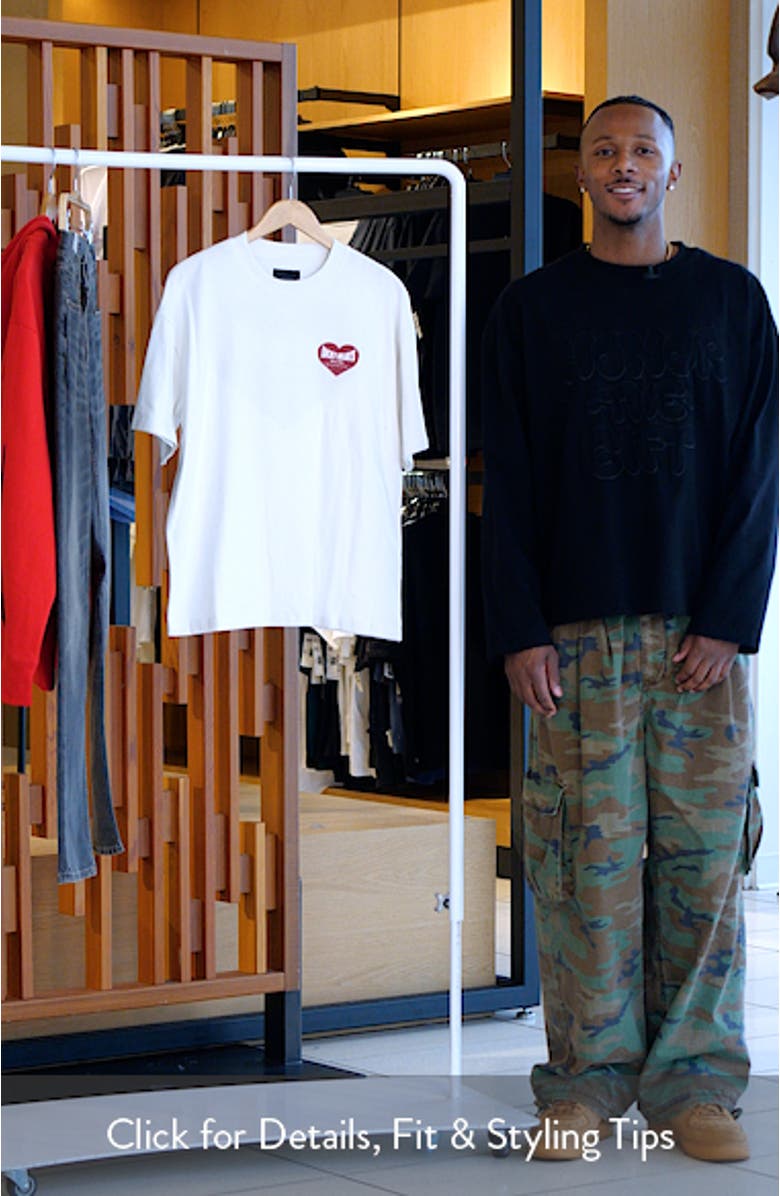 Lucky Hearts Cotton Graphic T-Shirt, sales video thumbnail