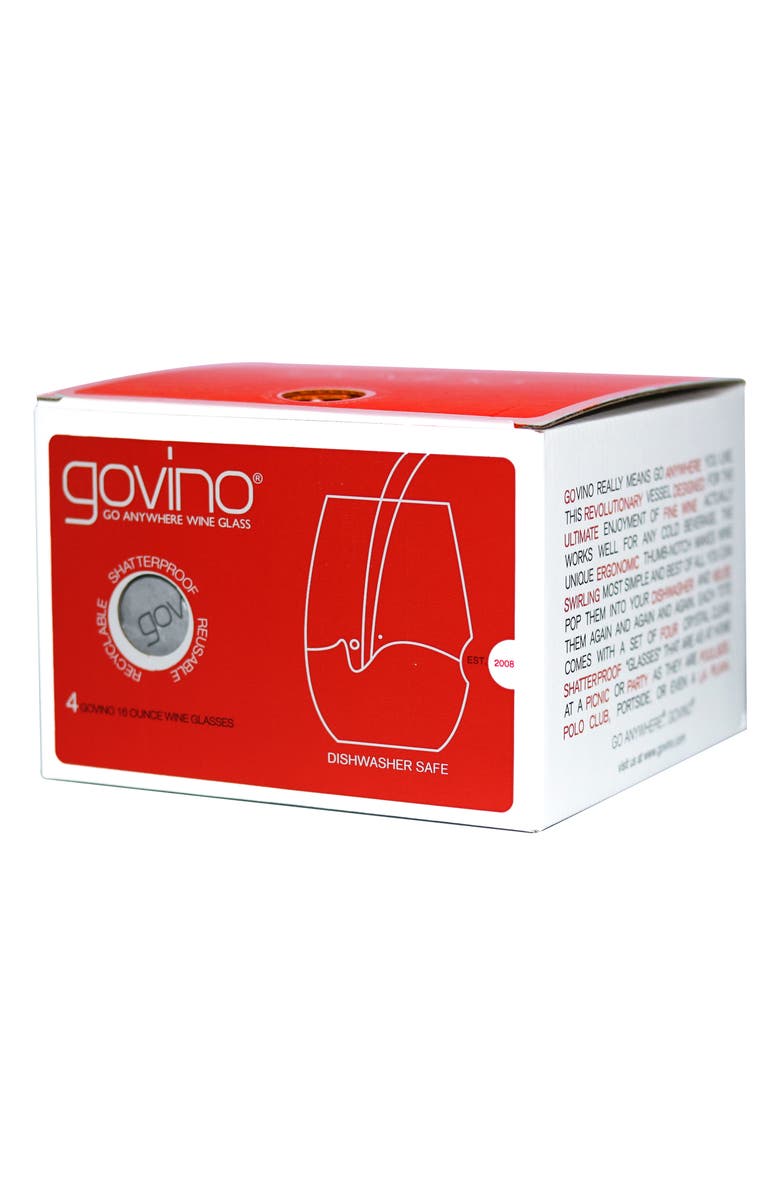 Govino Set of 4 Stemless Shatterproof Red Wine Glasses, Alternate, color,