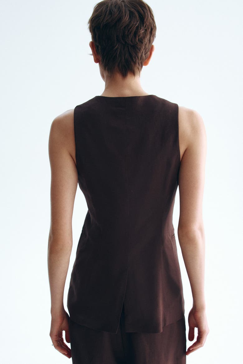 Long Waistcoat, Alternate, color, Dark brown